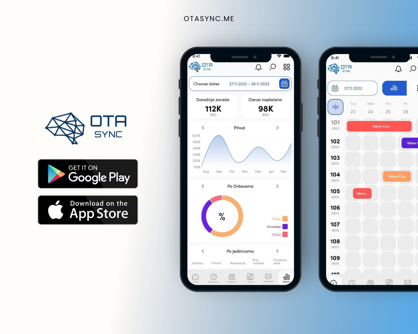 screenshot of OTA Sync